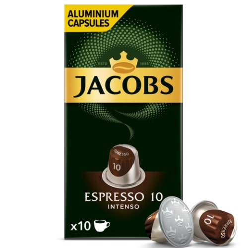 Kavos kapsulės JACOBS Espresso10 Intenso, 10x52g