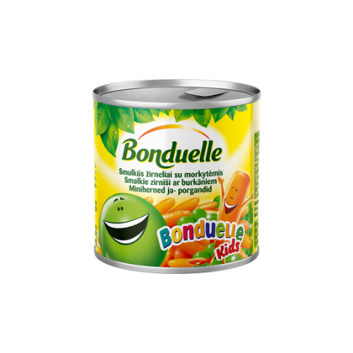 Green peas with carrots BONDUELLE KIDS Ekstra small, 200 g
