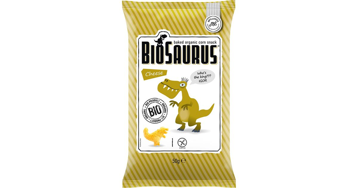 Baked corn chips with cheese seasoning, organic