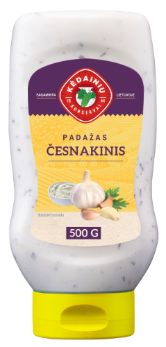 Sauce KĖDAINIŲ Garlic, 40%, 500g