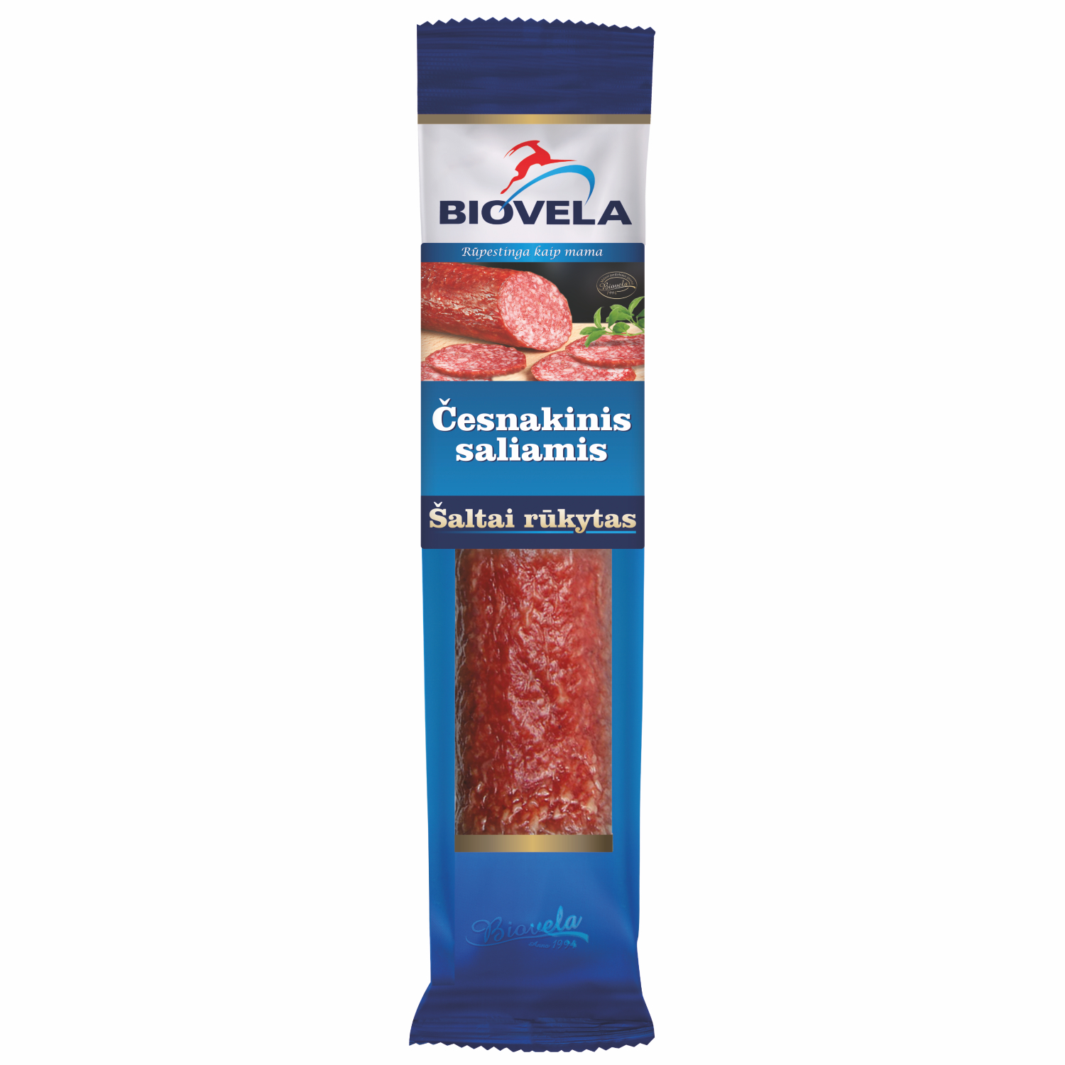 Šaltai rūkytas saliamis Česnakinis, II rūšies, 230g