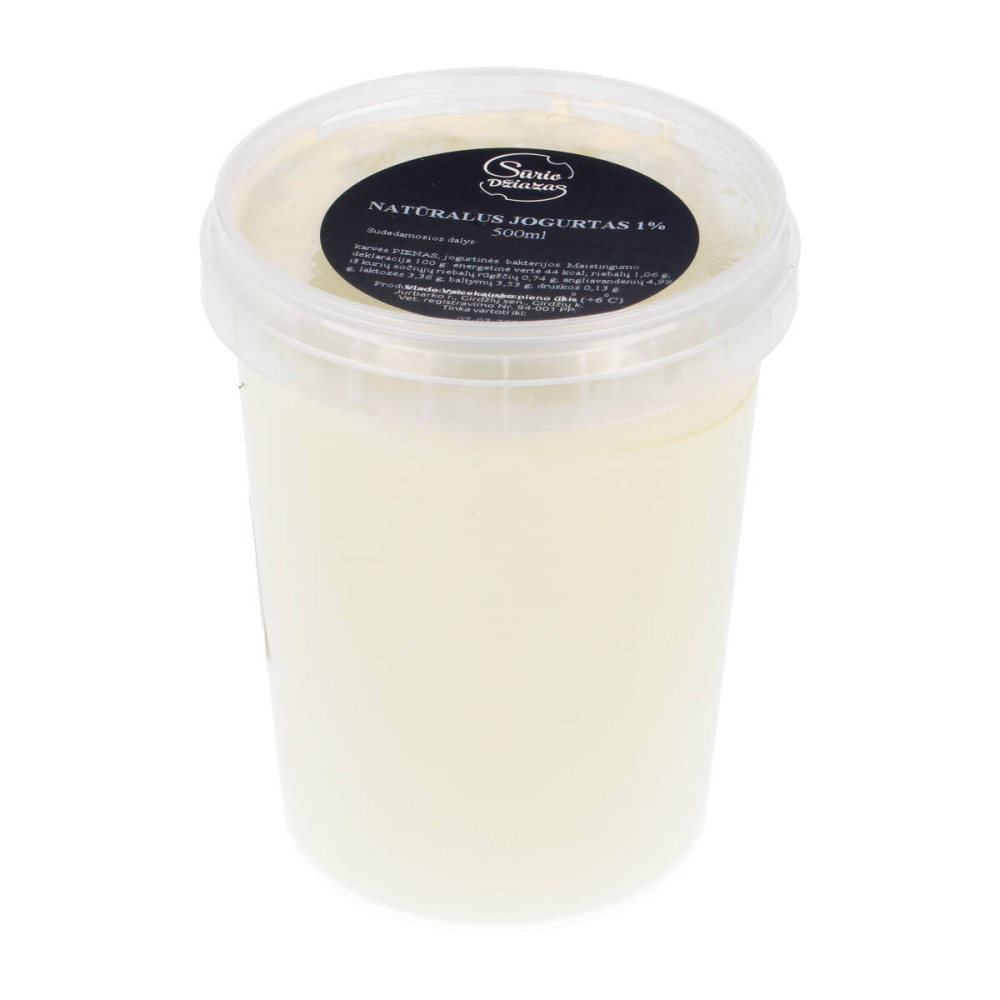 Natural yogurt CHEESE JAZZ, 1% fat.