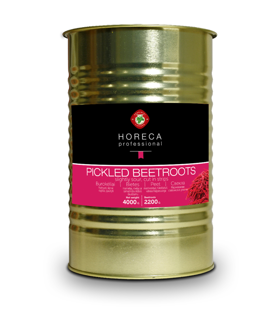 Pickled beets KĖDAINIŲ horeca professional,, cut into straws, 2.2 kg