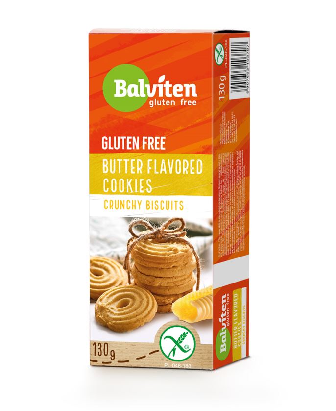 Cookies BALVITEN GLUTEN FREE, butter flavour, 130 g