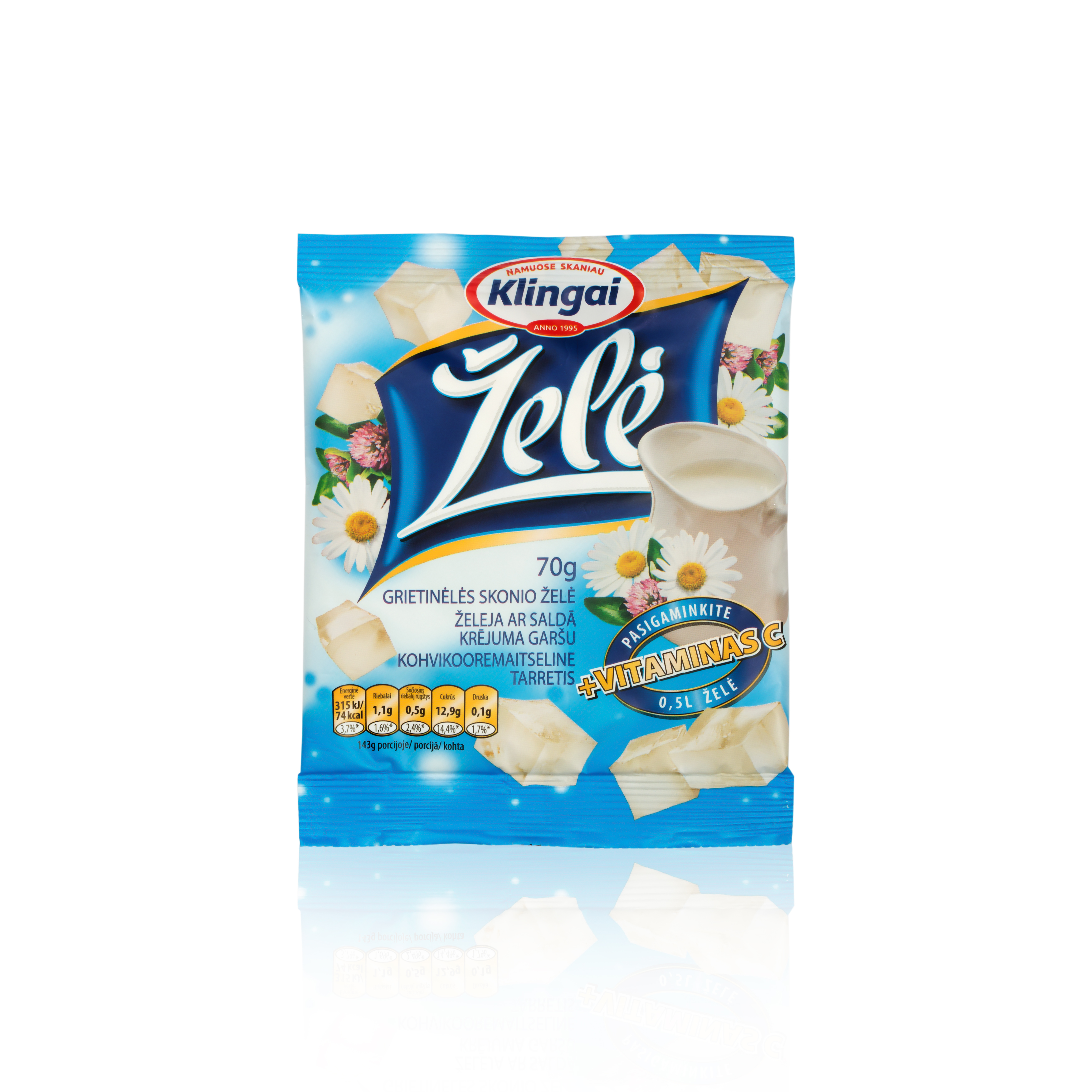 Jelly KLINGAI, cream taste, 70 g