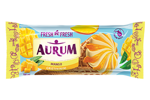 Mangų skonio ledai su mangų įdaru AURUM 150ml