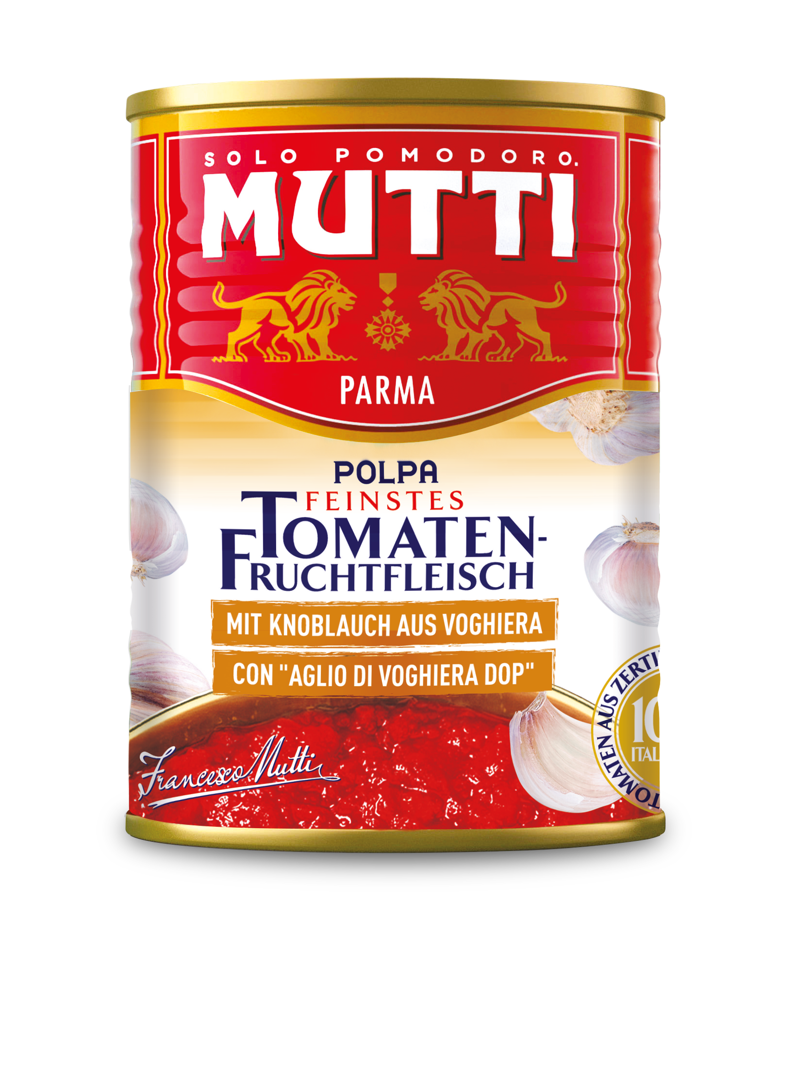 Chopped tomatoes MUTTI, with garlic, 400 g