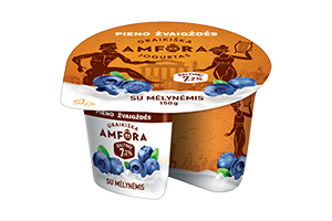Jogurtas su mėlynėmis GRAIKIŠKA AMFORA 3.1% 150g