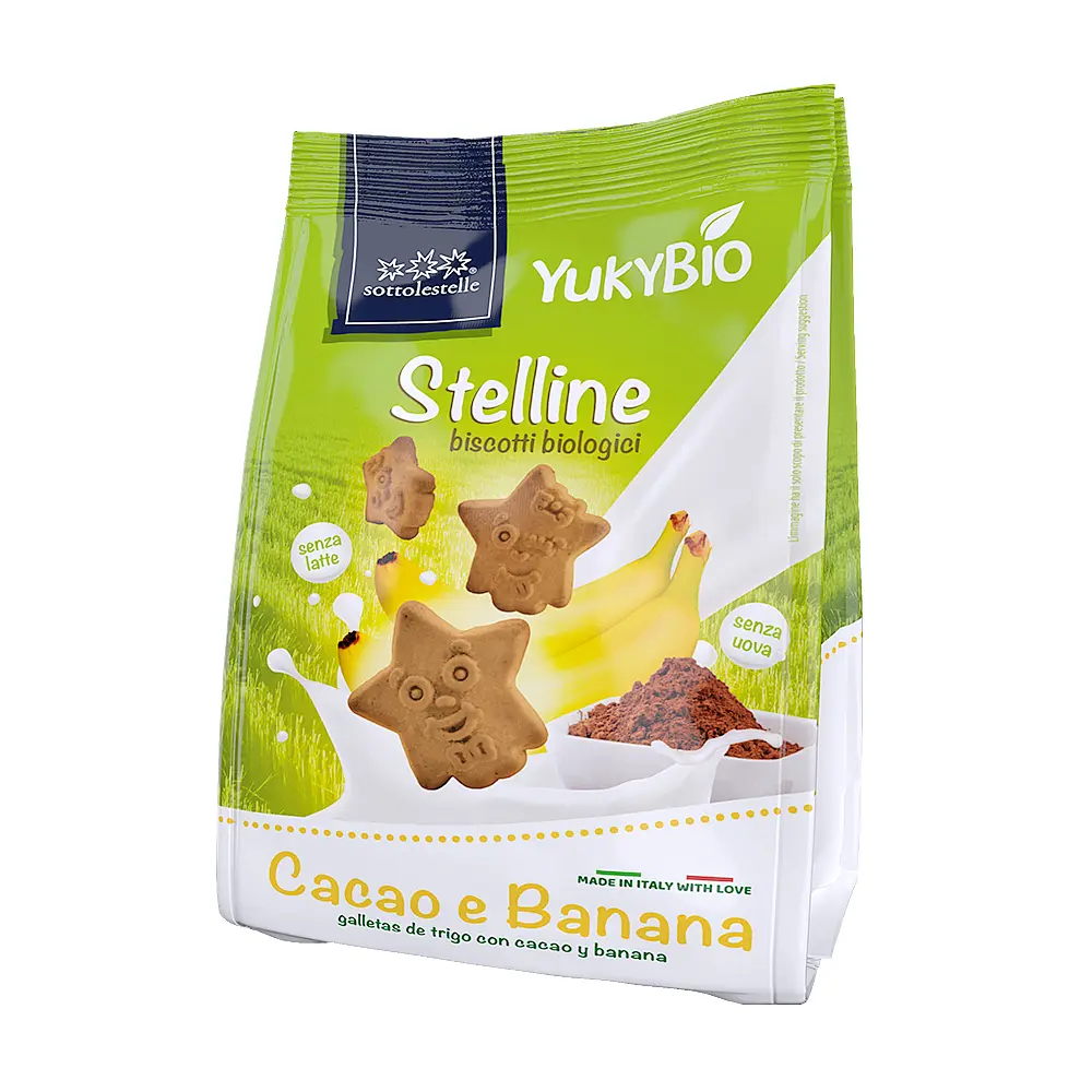 Kakavos ir bananų sausainiai STELLINE, ekologiški