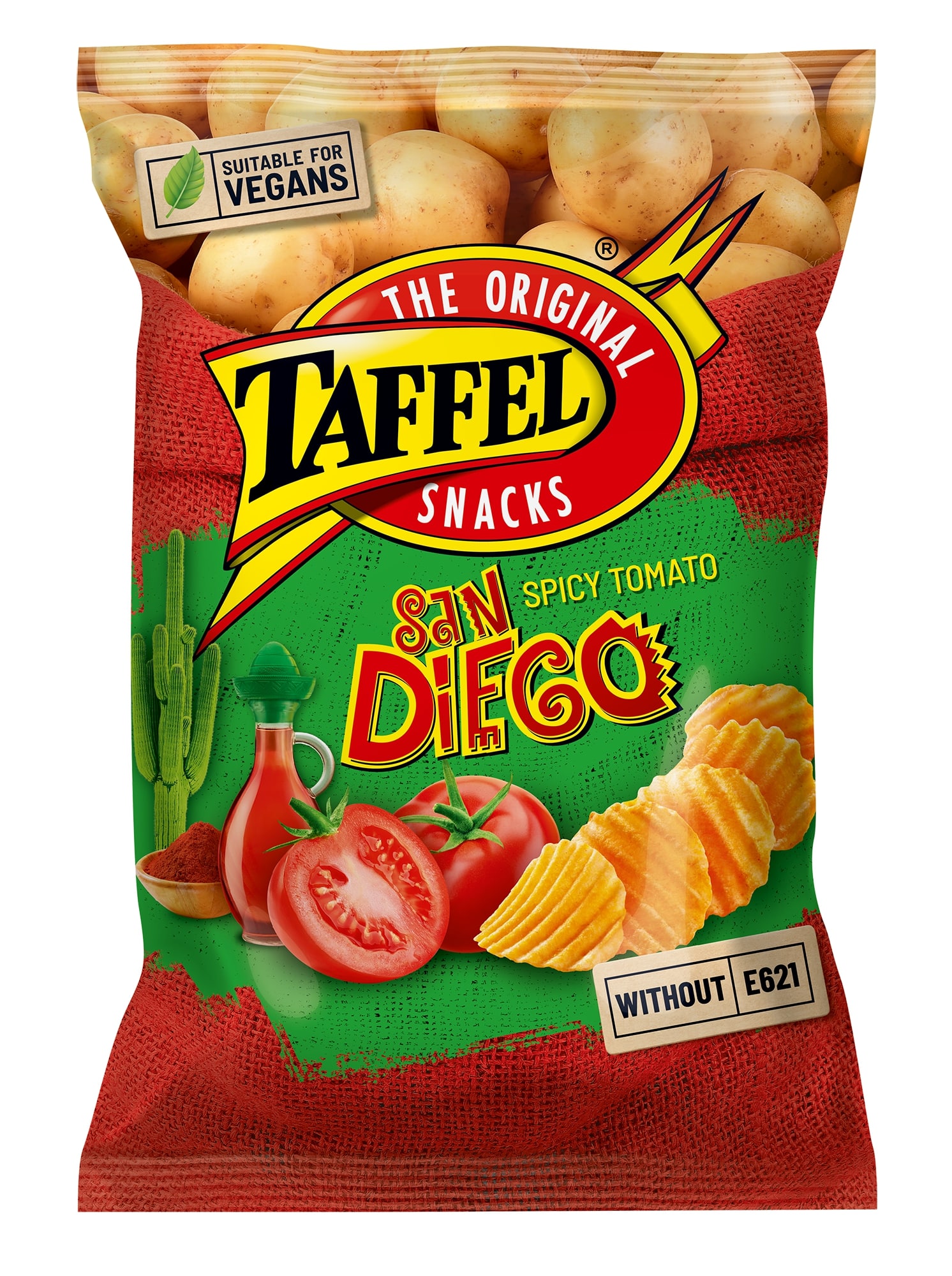 Potato chips with tomato flavor TAFFEL San Diego, 130 g