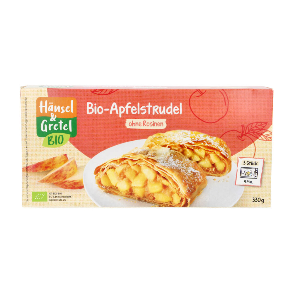 Štrudelis su obuoliais, šaldytas, ekologiškas