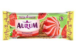 Arbūzų skonio ledai su arbūzų įdaru AURUM 150ml