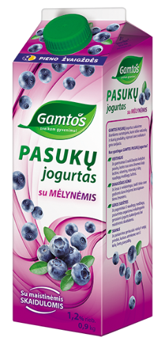 Buttermilk yogurt GAMTOS, with blueberries, 1.2%, 900 g