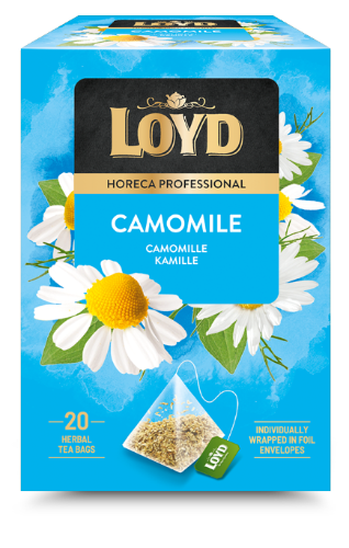 Herbal tea drink LOYD HORECA chamomile, pyramid, 20 x 2g