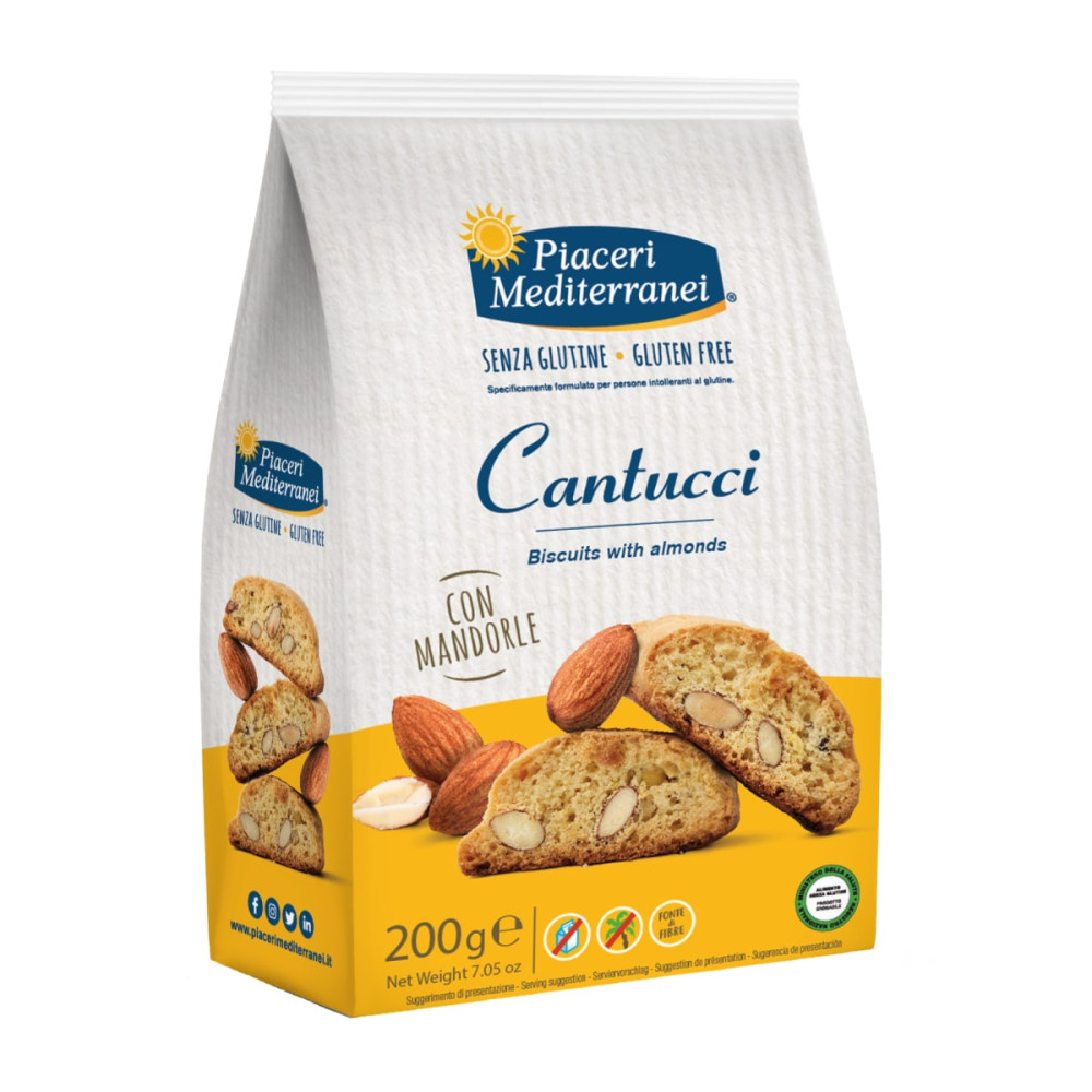Sausainiai CANTUCCI su migdolais, be glitimo