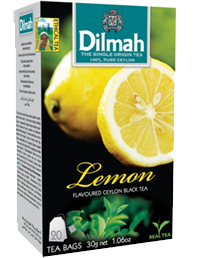 DILMAH Black Lemon-flavored Tea, 20 bags.