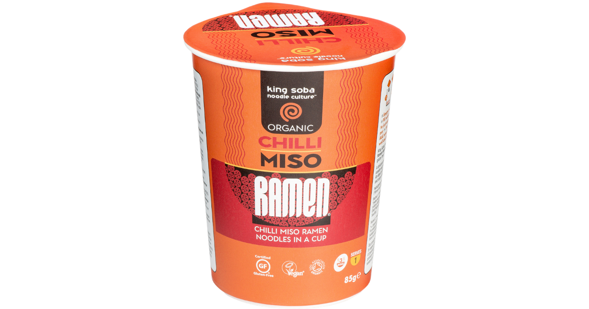 Greitai paruošiami makaronai MISO RAMEN su aitriąja paprika, ekologiški