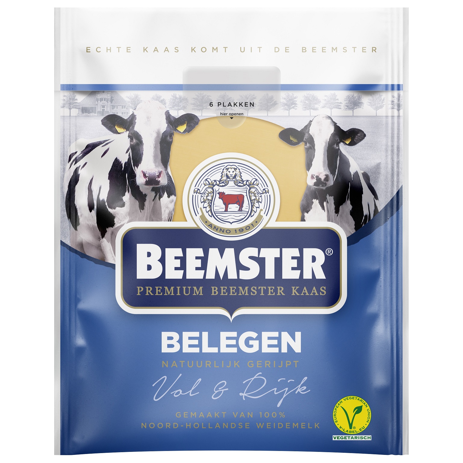 Semi hard cheese BEEMSTER Medium, sliced, aged for 4 months, sliced 15