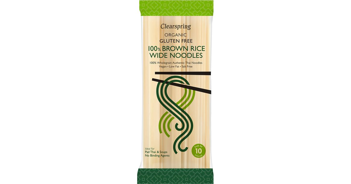 Wide organic brown rice noodles