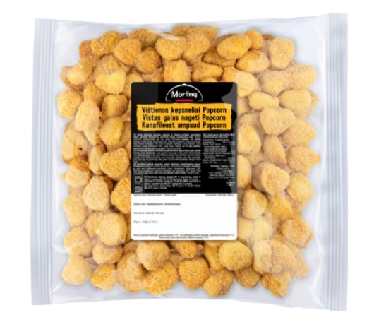 Frozen chicken popcorn coated in breadcrumbs, 1kg