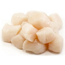 Sea scallops meat without shell and roe 10/20,  1 kg