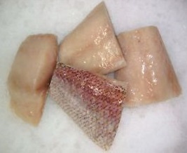 Malabar Red Snapper portions, 170 - 230 g, 20% glaced, ~1 kg