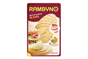 RAMBYNO lydytas sūris su kumpiu 45% 150g