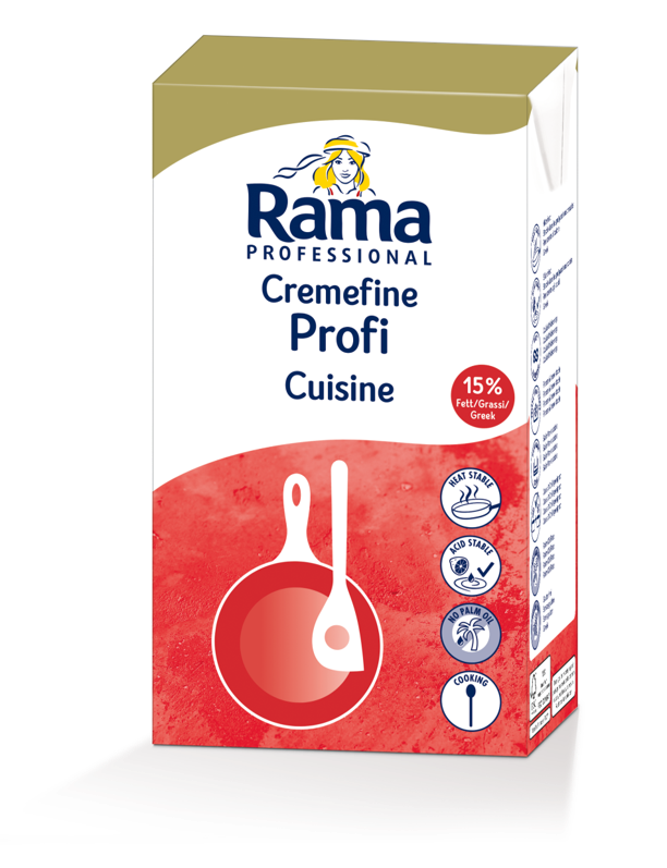 Blend of flour and vegetable fats RAMA Cremefine Profi, 15%, 1 l