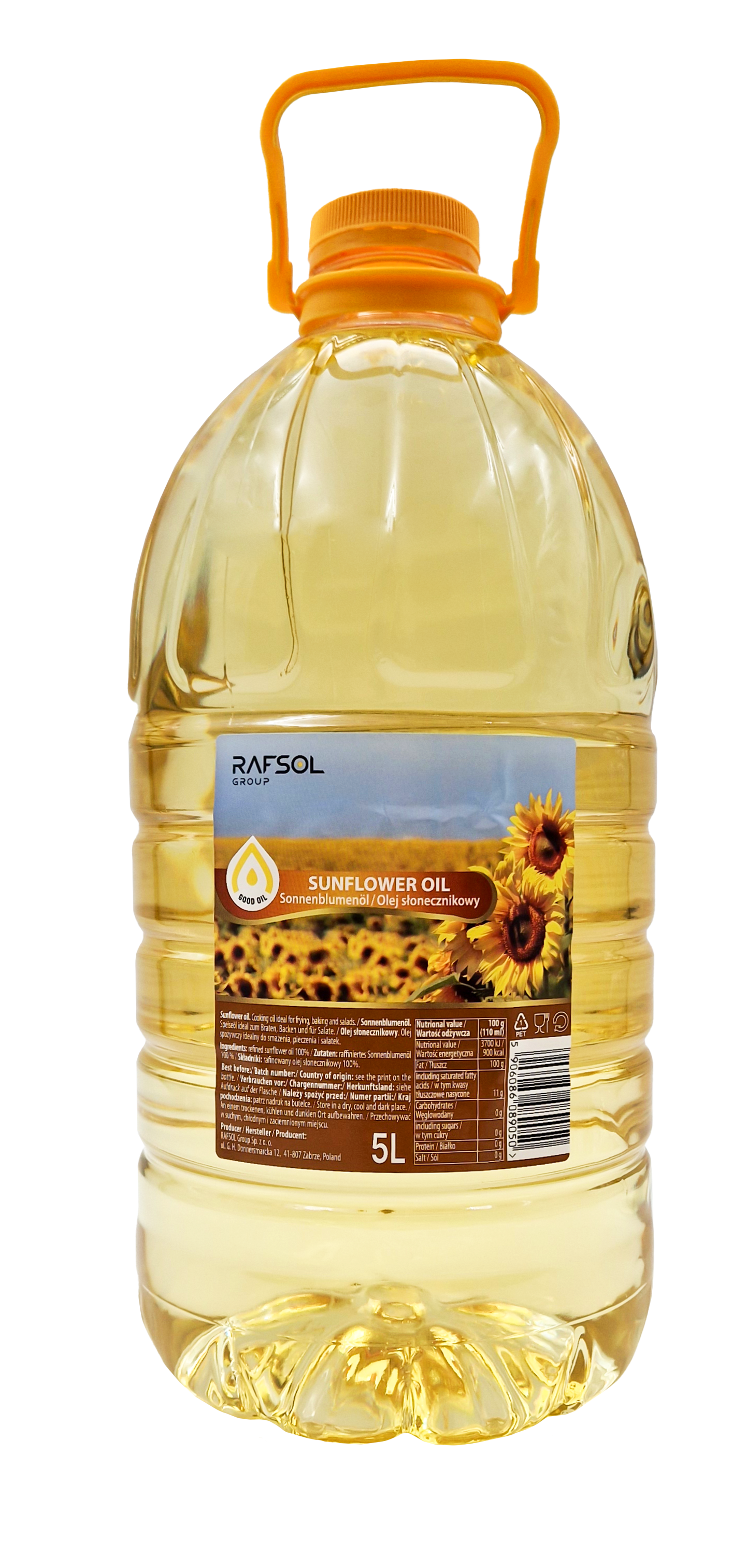 Sunflower oil, refined, 5 l