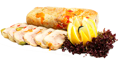 Virtas paukštienos vyniotinis su paprika vakuume, 1 kg