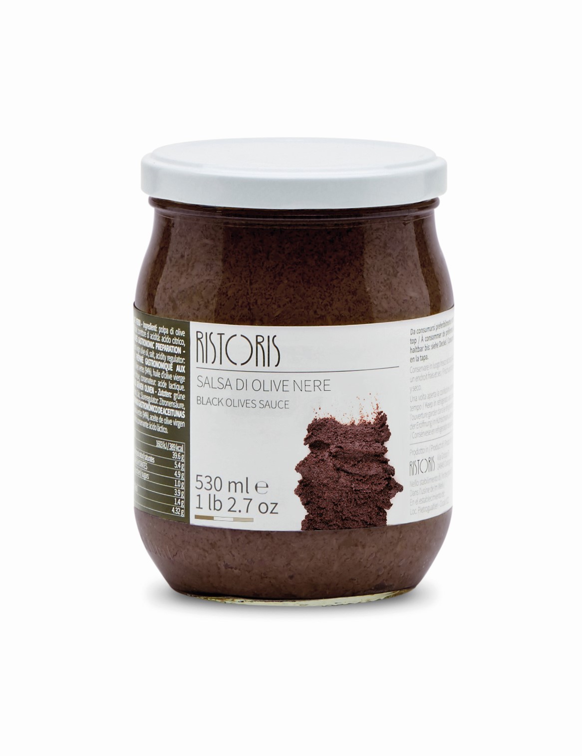 Black olive sauce RISTORIS, glass jar,  510g