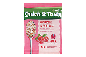 Avižinė košė su avietėmis SKANĖJA 25x40 g