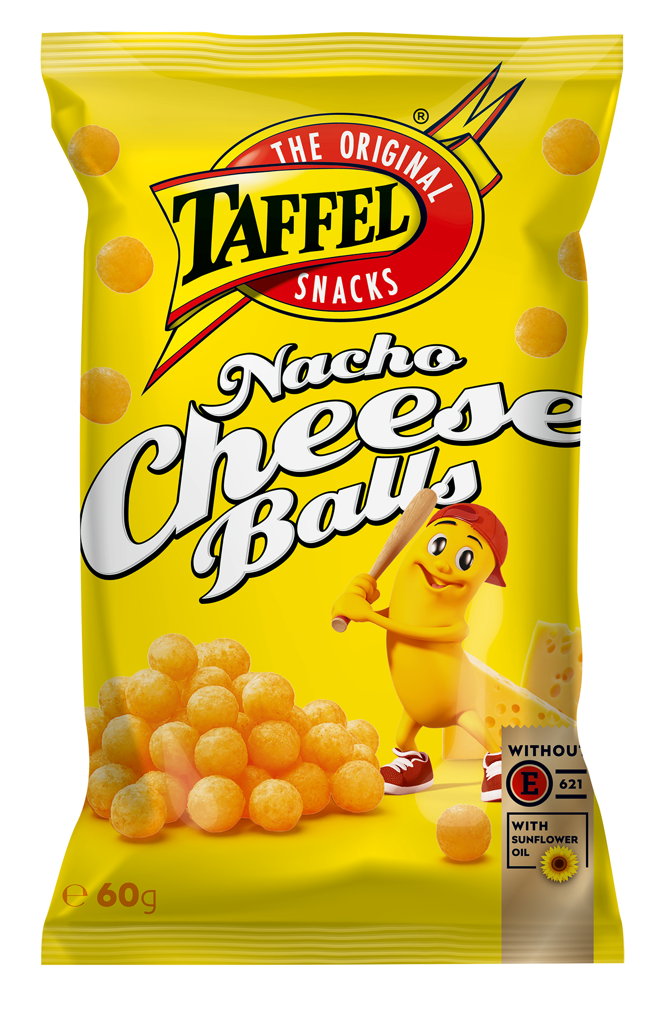 Corn snack TAFFEL Nacho Cheese Balls, 60 g