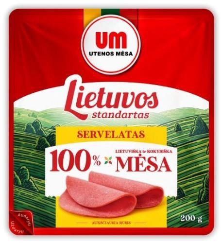 Hot smoked sausage Lietuviškas standartas, sliced, 200 g