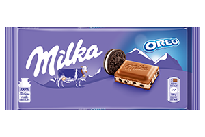 Pieninis šokoladas MILKA su OREO sausainių gabaliukais, 100 g