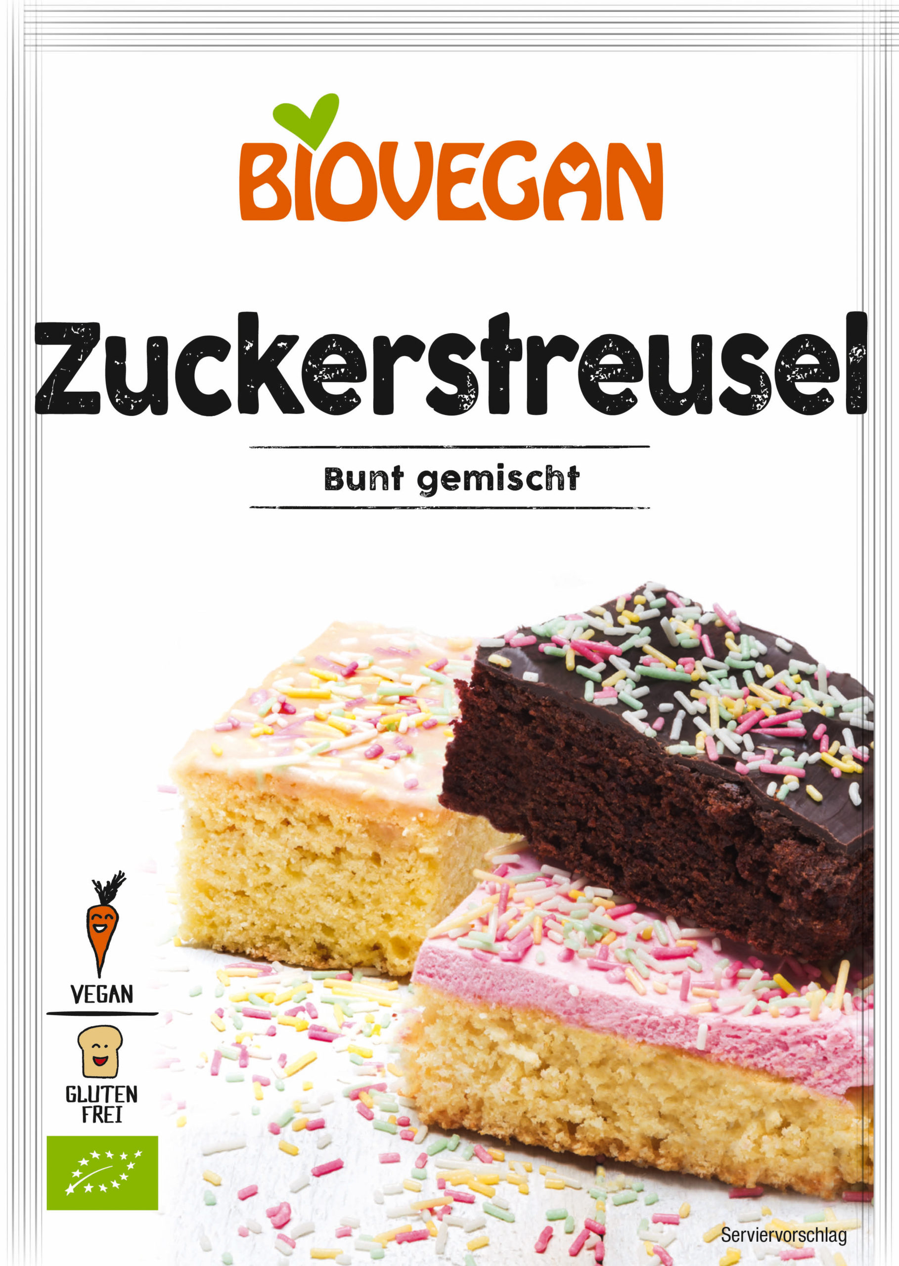 Vegan, unrefined cane sugar sprinkles BIOVEGAN, 70 g, LT-EKO-001