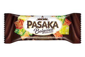 Sūrelis su belgiško šokolado glaistu ir saldainiais PASAKA 24%45g