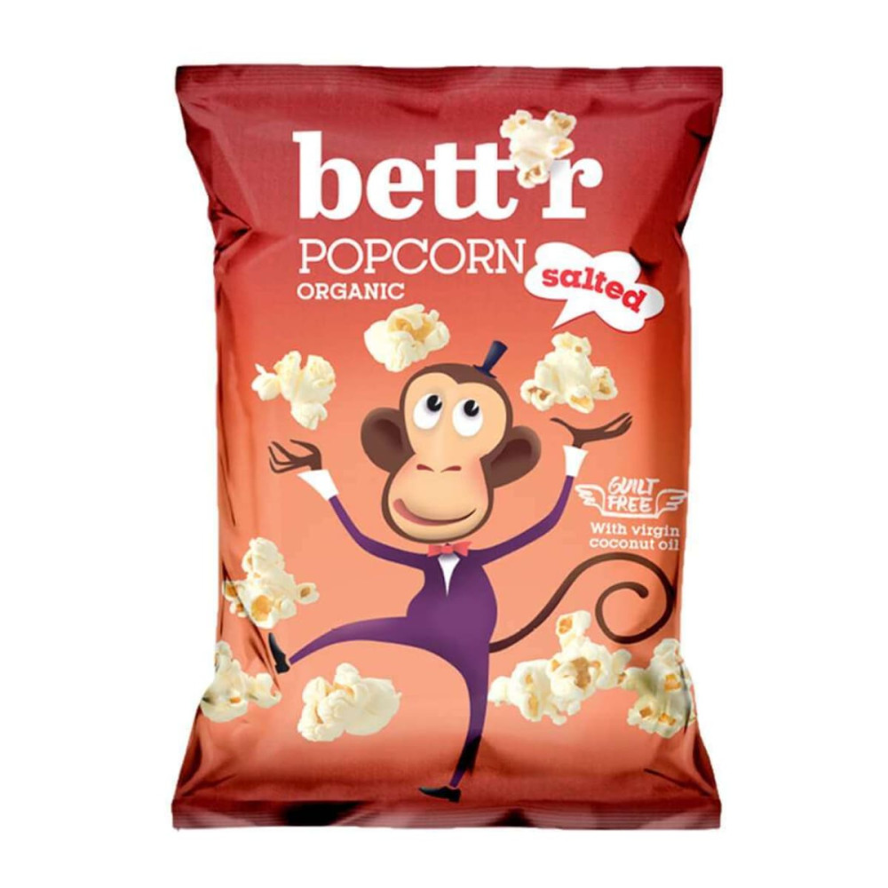 Organic popcorn with salt