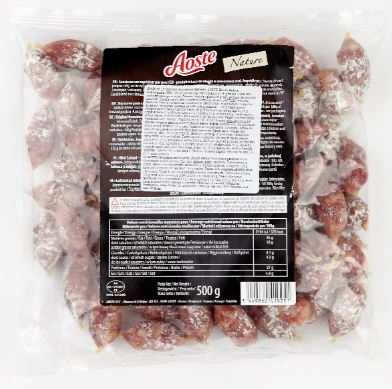 Dried pork sausages AOSTE bites Classic , 500g