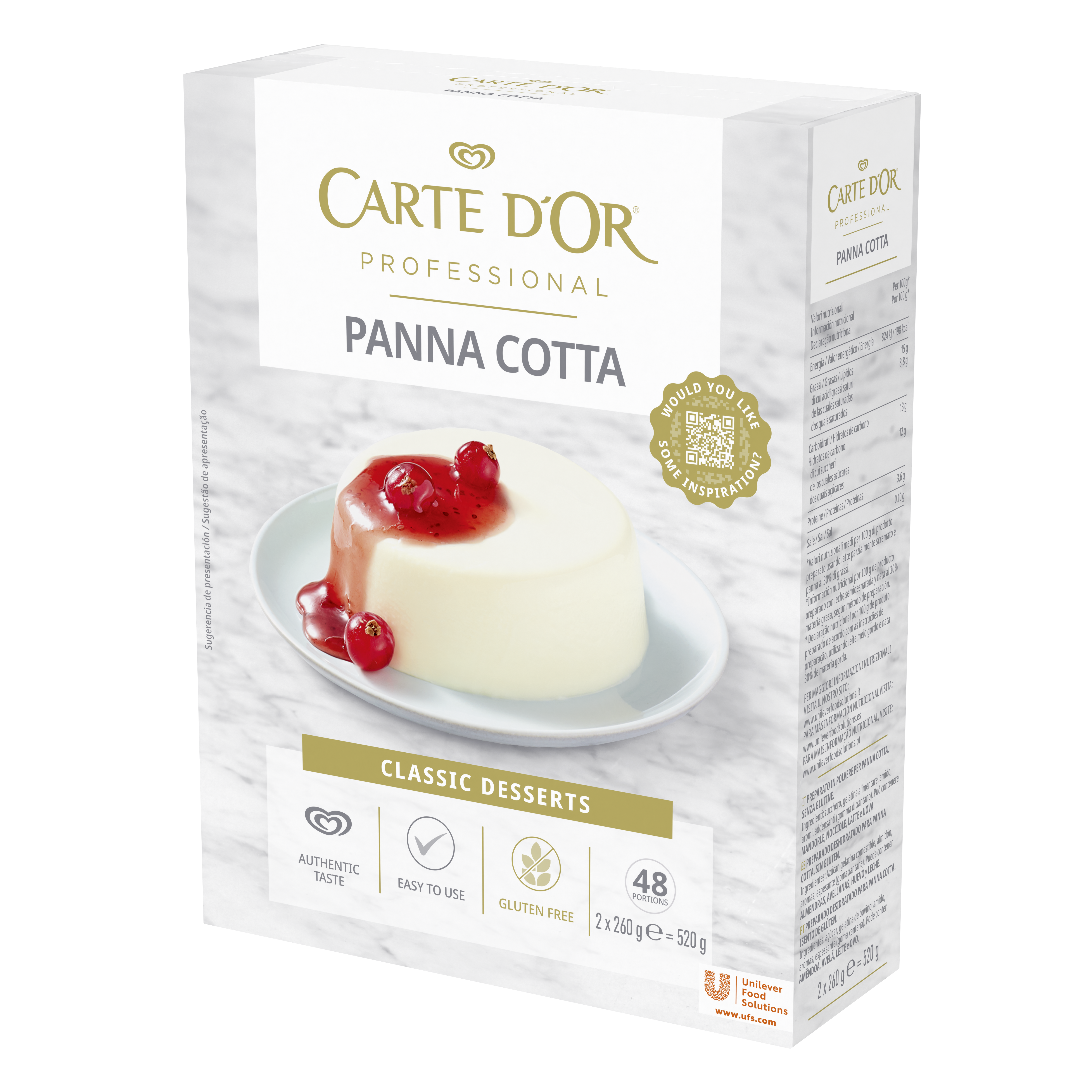 Desertas CARTE D'OR Panna Cotta, 520 g