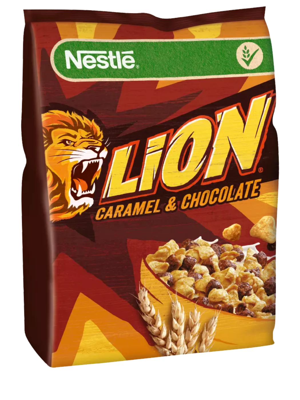 Cereal flakes NESTLE Lion, with chocolate and caramel,  450g