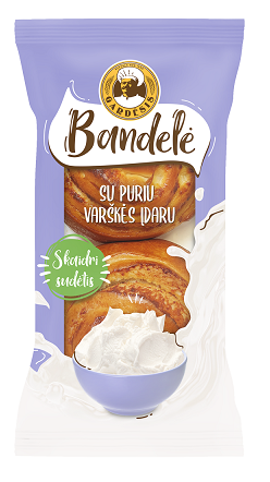 Buns PREMIUM with cottage cheese filling, 2 x 65 g (M)