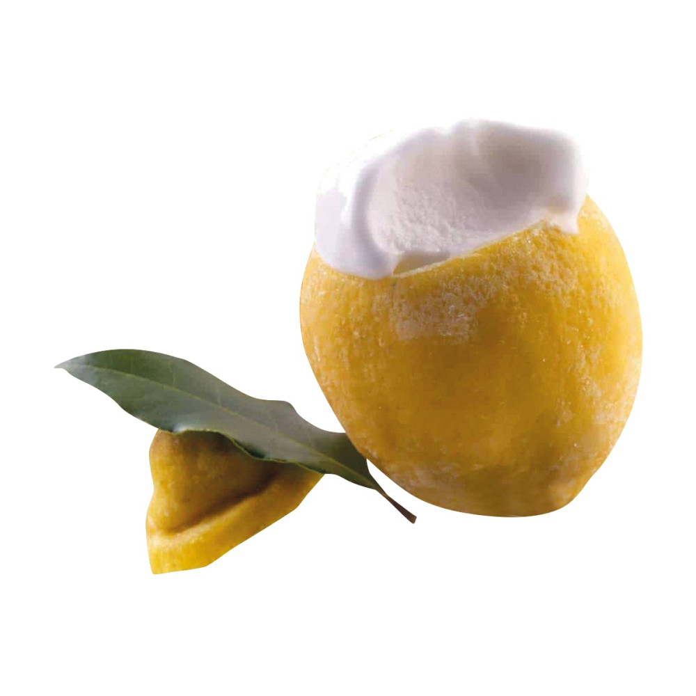 Fruit-flavored edible ice cream in lemon LIMONE