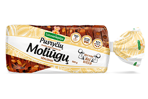 Skrudinamoji PUSRYČIŲ duona su moliūgų sėklomis, 500 g