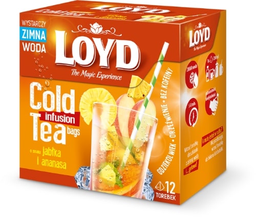Fruit tea LOYD Cold Infusion apple & pineapple fl. 12 x 2,5g