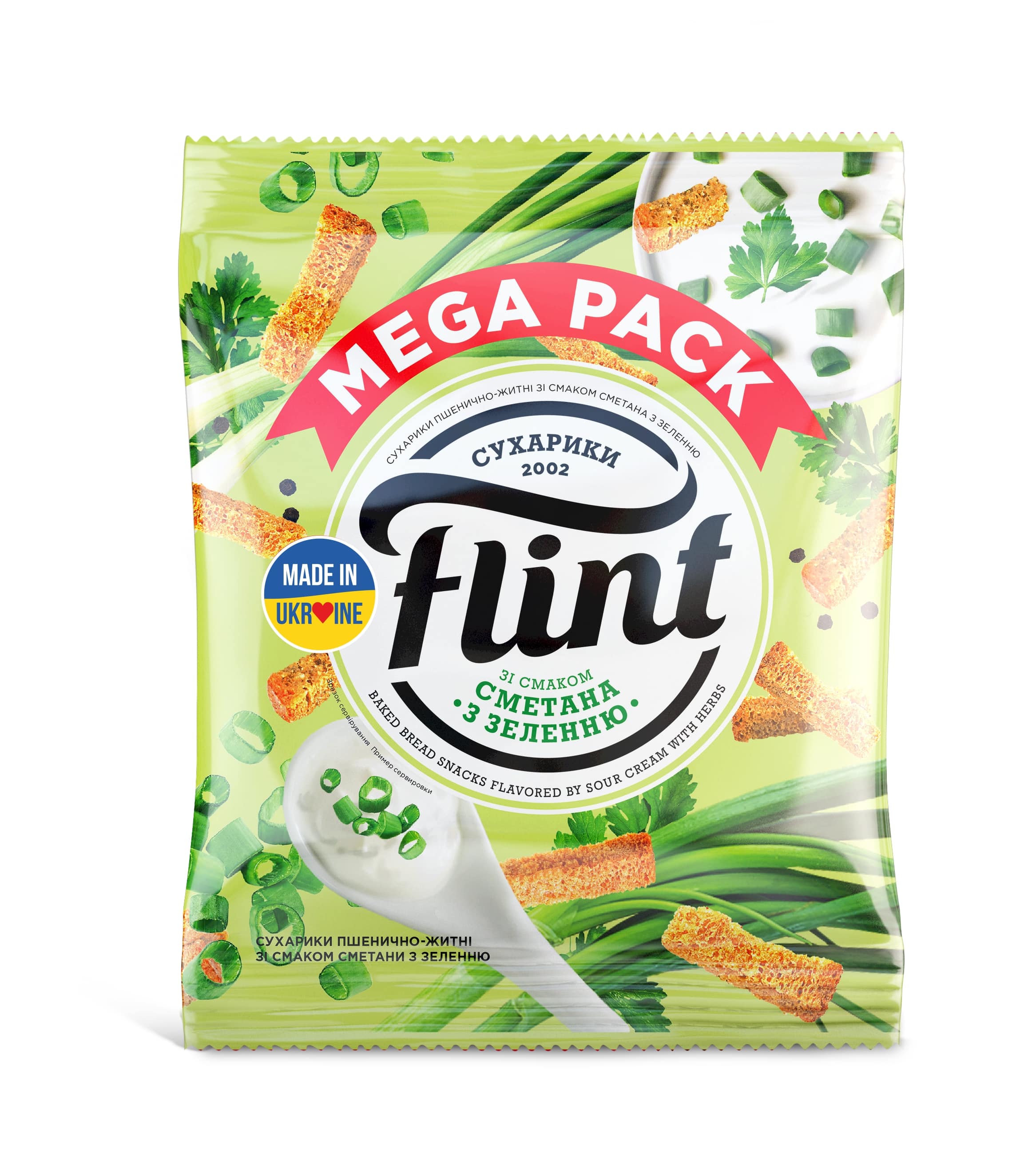 Breadcrumbs FLINT, sour cream and herb flavor, 110 g