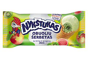 Obuolių šerbetas su kivių įdaru NYKŠTUKAS, 120 ml