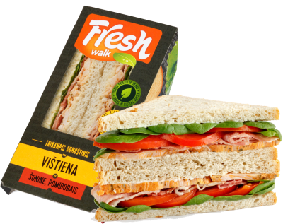 MARGIRIS sumuštinis su vištiena, šonine ir pomidorais 180g