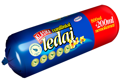 Vaniliniai ledai KLASIKA, 1000 ml