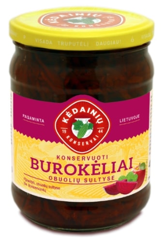 Canned red beets KĖDAINIŲ, in apple juice, 480 g / 265 g
